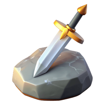 impressive traditional A gleaming longsword, embedded in a stone exclusive png