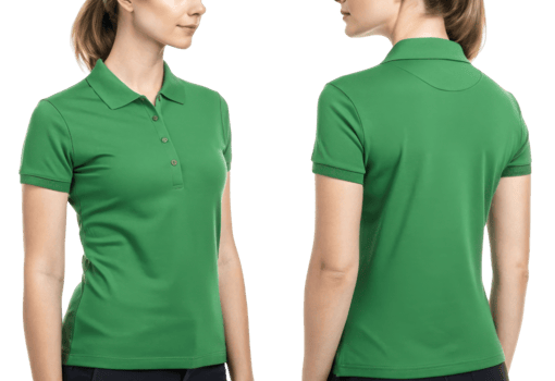 stylish green polo shirt template designed for comfort and versatility, perfect for casual or professional settings png