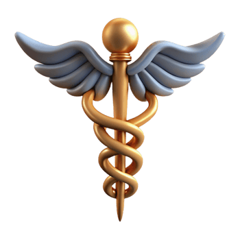 magnificent traditional Caduceus, Hermes' staff, authentic png