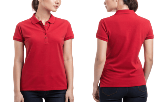 stylish polo shirt template showcasing vibrant red color perfect for casual or sporty looks png