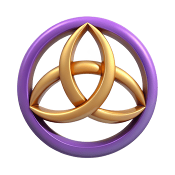 stunning artistic Triple Goddess symbol, Wiccan symbol, high quality png