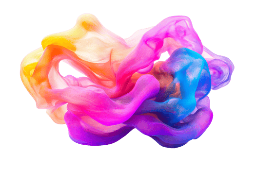 Colorful abstract flow, dynamic wave, modern shape, cut out transparent png