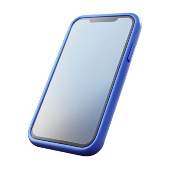 vibrant modern Mobile phone with blank screen, original png