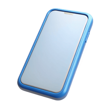 dramatic minimalist Mobile phone with blank screen, high resolution png