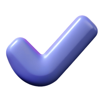3D Rendering Check Mark Illustration for Approval and Confirmation in Digital Design and User Interface Development png