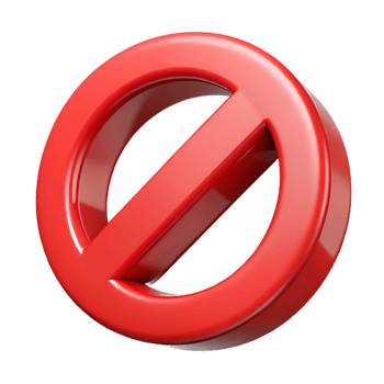 Striking Red Prohibition Symbol, Signifying Restriction and Limitations png