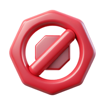 Red Glossy Forbidden Sign, Symbolizing Restriction and Prevention for Modern Digital Designs png