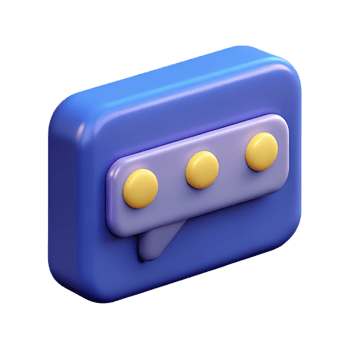 Conceptual 3D Render of a Messaging Icon for Digital Communication Platforms png