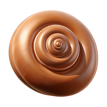 stunning classic Brown seashell spiral genuine png