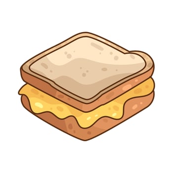 toast with butter vector