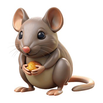 vibrant creative A timid field mouse, nibbling on a seed seed not shown detailed png