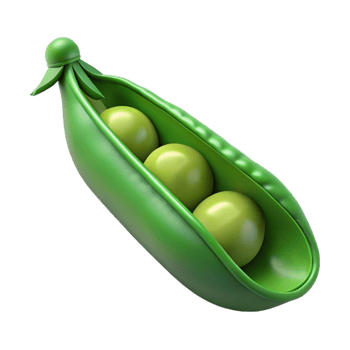 wonderful artistic Green pea pod, open 4K png
