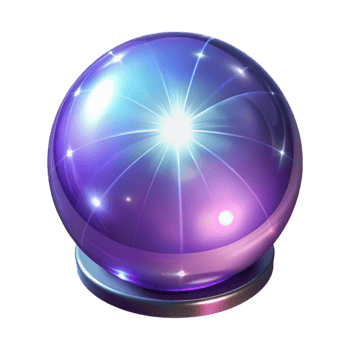 extraordinary traditional A sparkling crystal ball radiating magical energy, professional png