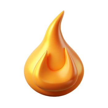 extraordinary vintage A single, stylized flame flickering with magical energy, professional png