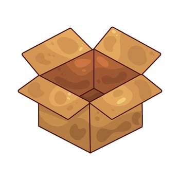 open cardboard illustration vector