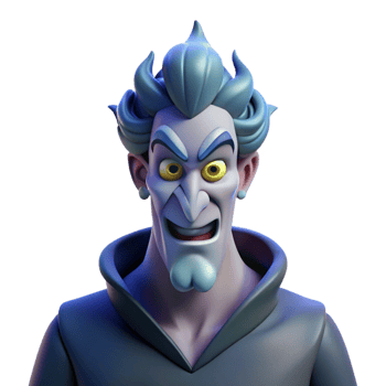 dramatic classic Hades, God of the Underworld, somber expression, exclusive png