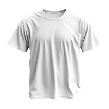 White Basic Crew Neck T Shirt Mockup for Apparel png