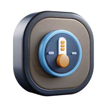 vibrant artistic Smart thermostat premium png