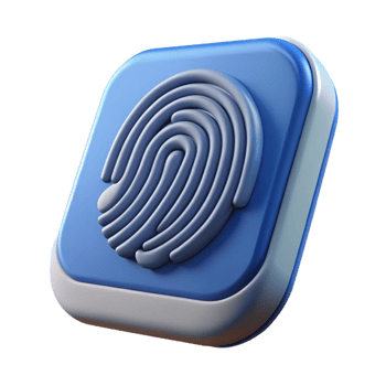 elegant artistic Biometric fingerprint scanner authentic png