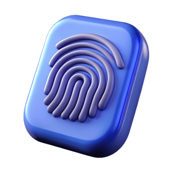 serene minimalist Biometric fingerprint scanner high quality png