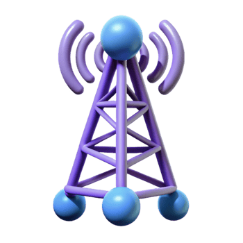 beautiful modern 5G network tower professional png