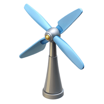 dramatic artistic Wind turbine blade detailed png
