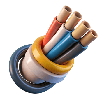 dramatic rustic Bundle of electrical wires high quality png