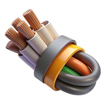 serene artistic Bundle of electrical wires genuine png