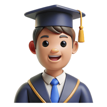 serene classic Graduate in cap and gown, graduation portrait, authentic png