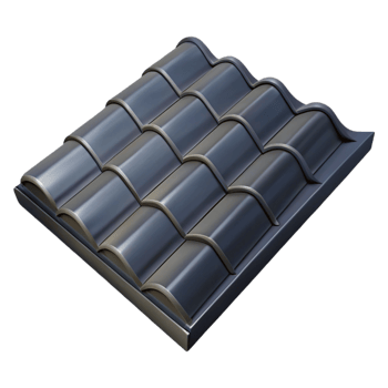 wonderful contemporary Slate roof tile, dark grey, textured, detailed png