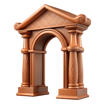 elegant vintage Architrave, wooden, ornate, 4K png