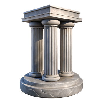 wonderful rustic Ionic column base, stone, weathered, detailed png