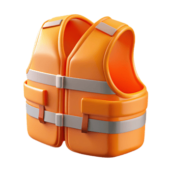 wonderful creative Safety vest, orange, high visibility, high resolution png