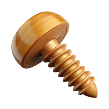 impressive rustic Screw, wood screw, construction material, high resolution png