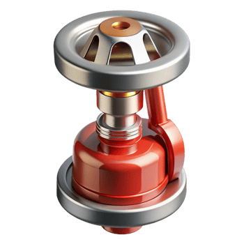 elegant artistic Sprinkler head, fire suppression system, safety, professional png