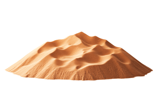 Sand Dune Formation Isolated on Black Background, cut out transparent png
