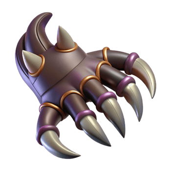 vibrant classic A menacing, clawed dragon hand, premium png