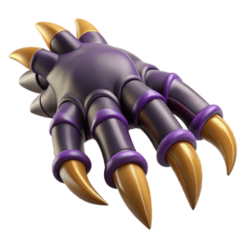 dramatic minimalist A menacing, clawed dragon hand, high quality png