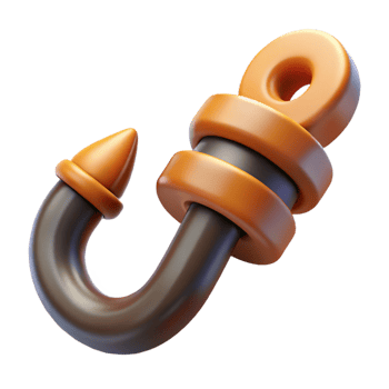 impressive abstract A cartoon-style pirate hook, genuine png