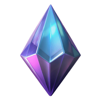 impressive rustic A stylized, glowing crystal shard with sharp edges, premium png