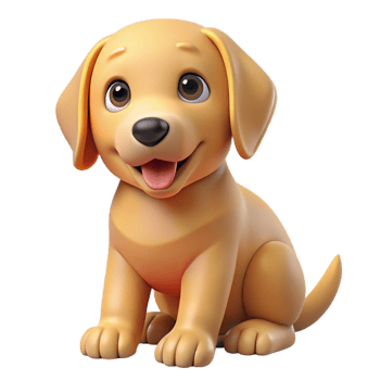 magnificent vintage A playful golden retriever puppy, sitting, tilting its head detailed png