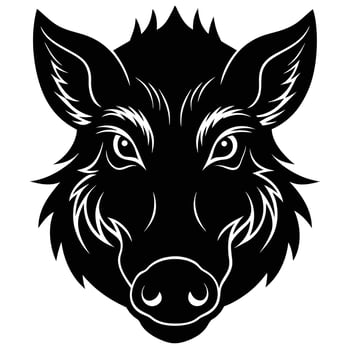 Boar Head Silhouette vector