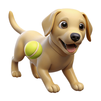 extraordinary artistic A playful Labrador Retriever, retrieving a tennis ball ball not visible high resolution png