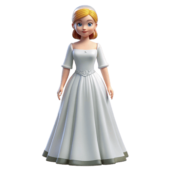 dramatic contemporary Bride in a wedding dress, 4K png