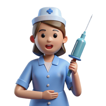 beautiful classic Nurse with a syringe, premium png