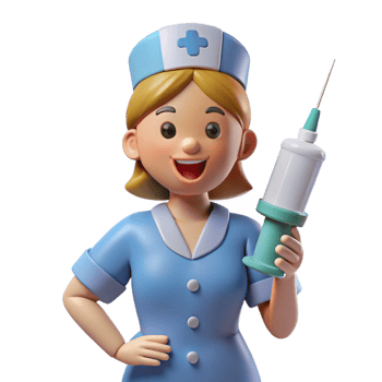 elegant creative Nurse with a syringe, professional png