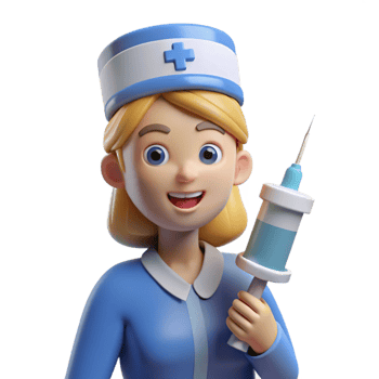 vibrant rustic Nurse with a syringe, high quality png