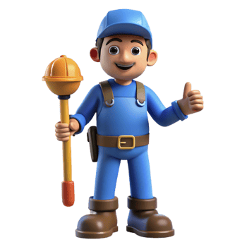 magnificent classic Plumber with a plunger, exclusive png