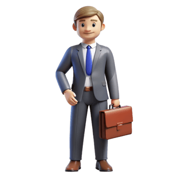 beautiful traditional Lawyer in a suit holding a briefcase, professional png