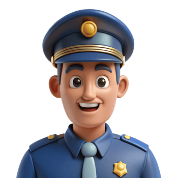 stunning traditional Police officer in uniform, high resolution png